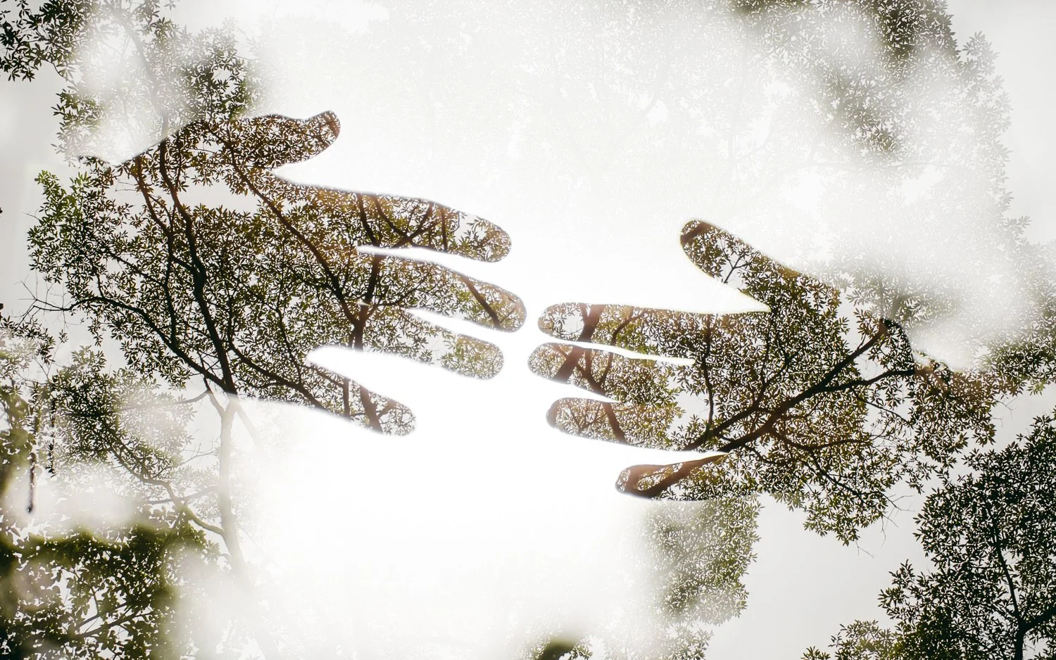 Professional portrait photography - double exposure photo