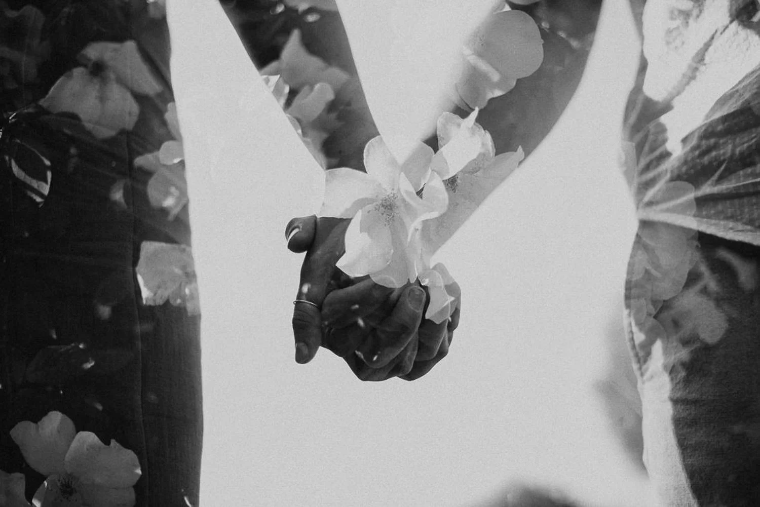 Professional portrait photography - double exposure photo