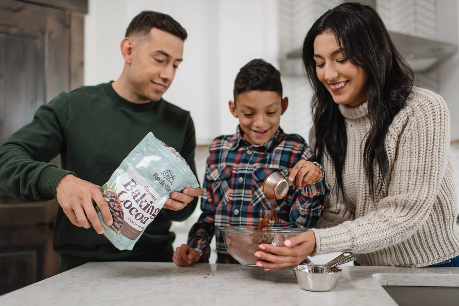 Professional product branding photography for Rodelle Vanilla in northern Colorado - Lifestyle family portrait baking