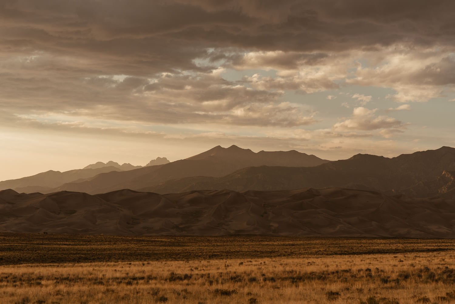 Landscape photography of sunset in Great Sand Dunes National Park in Colorado