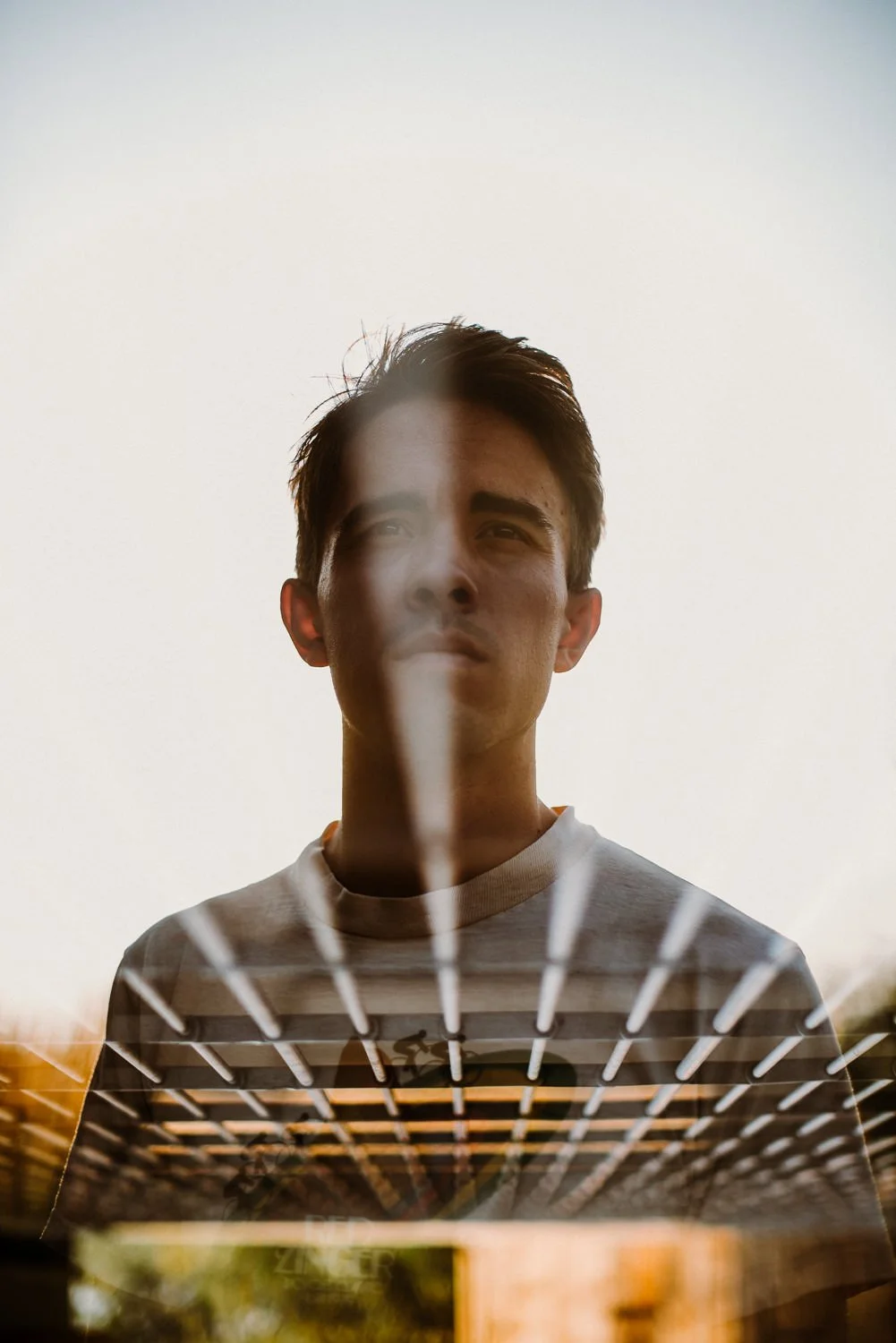 Professional portrait photography - double exposure photo