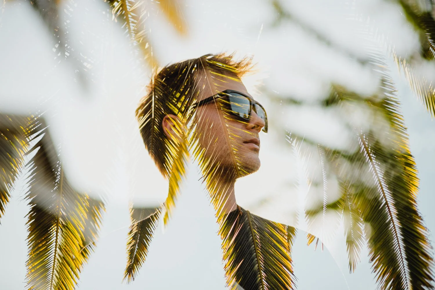 Professional portrait photography - double exposure photo