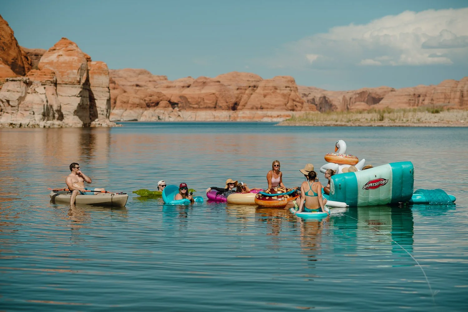Professional adventure photography at Lake Powell, Utah - lifestyle portrait