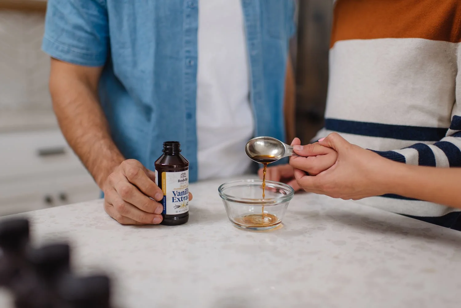 Professional product branding photography for Rodelle Vanilla in northern Colorado - Lifestyle family portrait baking