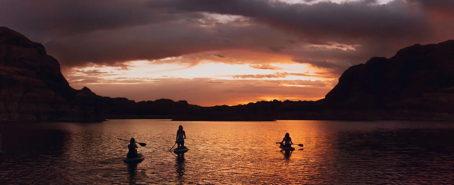 Professional adventure photography at Lake Powell, Utah - lifestyle portrait