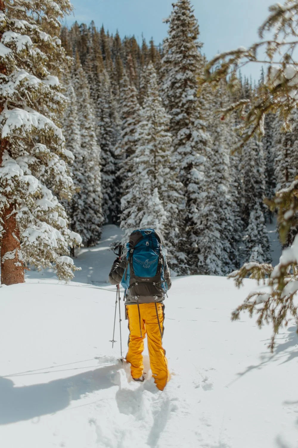 Adventure photography near Breckenridge, Colorado - snowshoeing winter hut trip