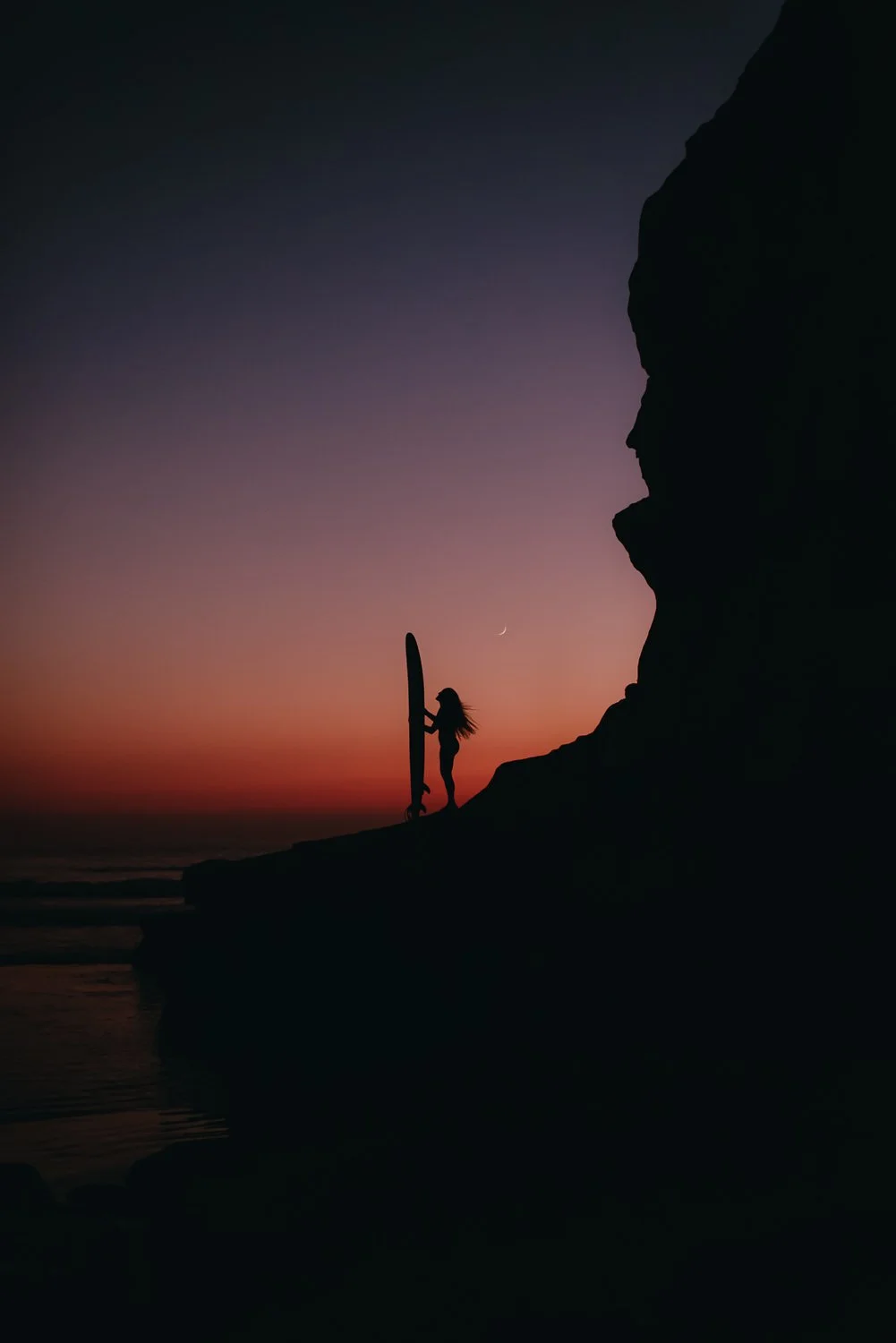 Professional adventure photography in San Diego, California - surfing portrait near blacks beach