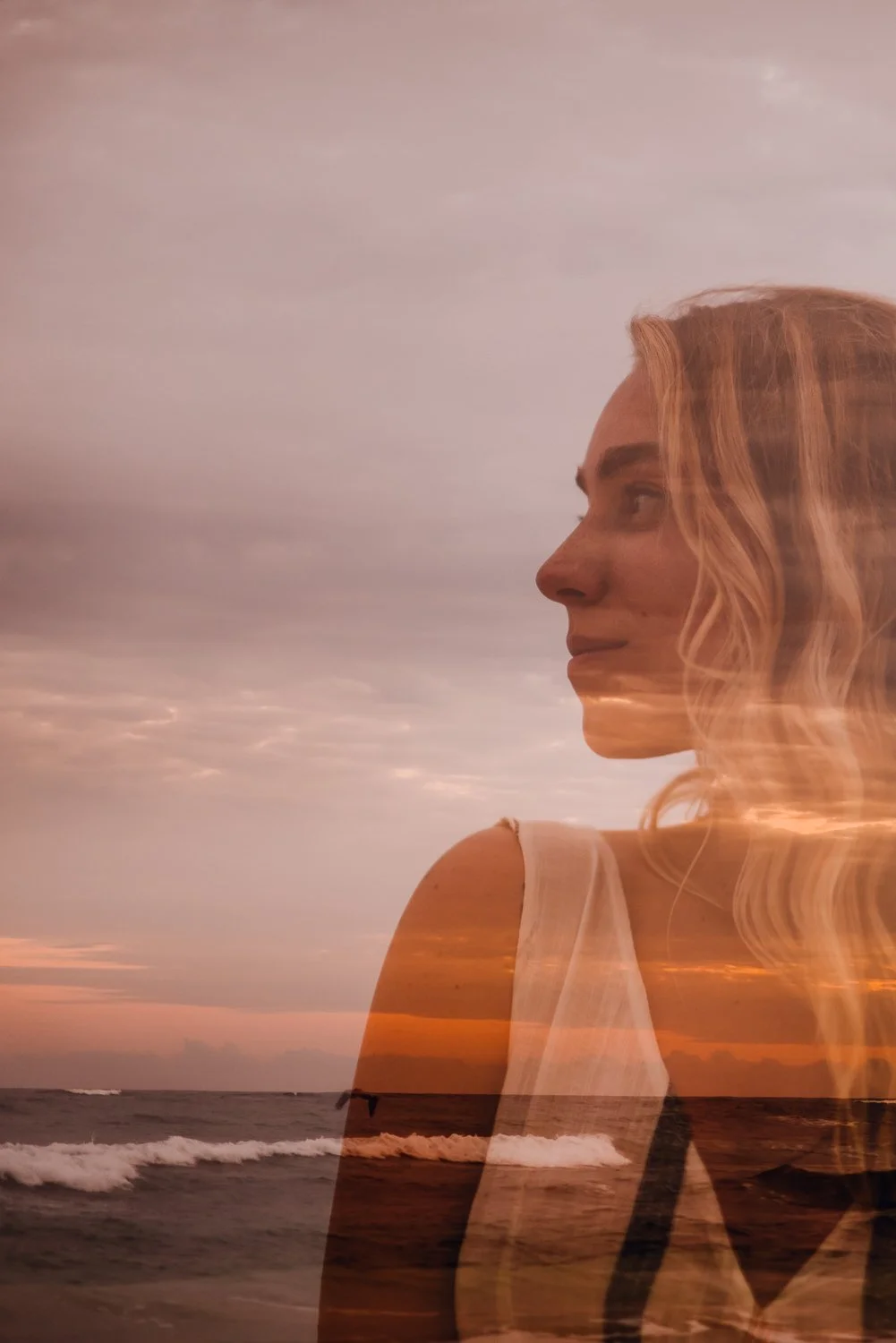 Professional travel photography in Tulum, Mexico - double exposure photography