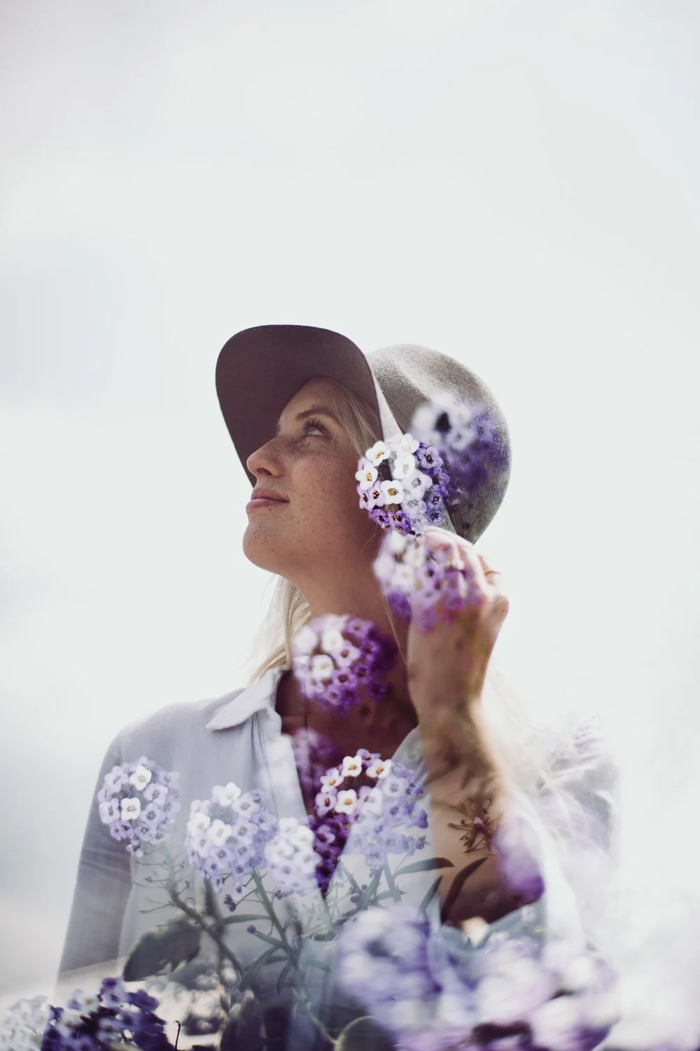 Professional portrait photography - double exposure photo
