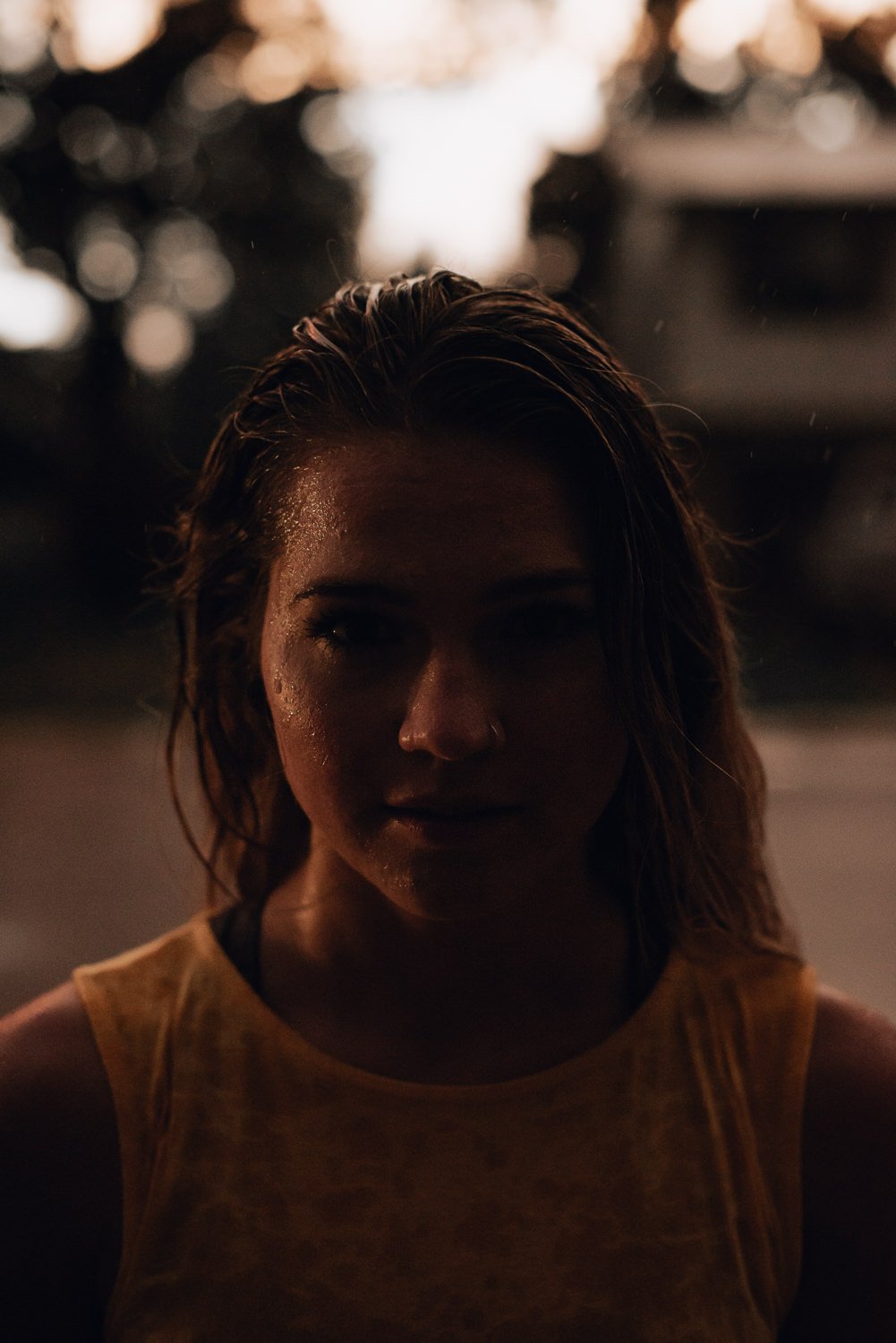 Professional creative portrait photography in Colorado Springs, Colorado - moody rainy portraits of Edee