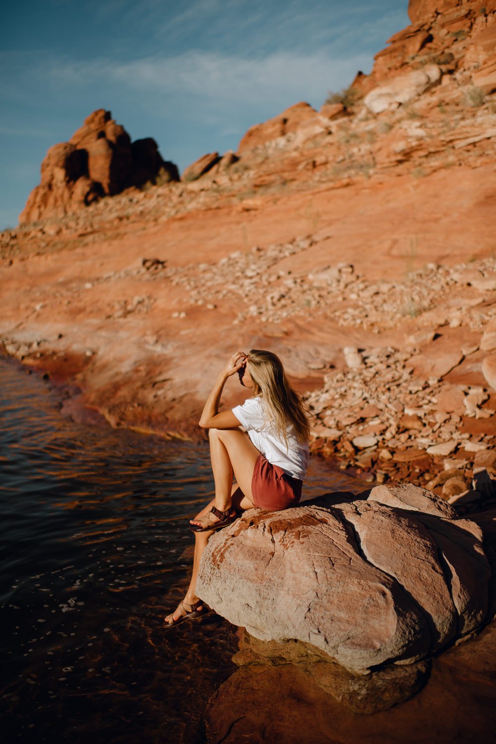 Professional adventure photography at Lake Powell, Utah - lifestyle portrait