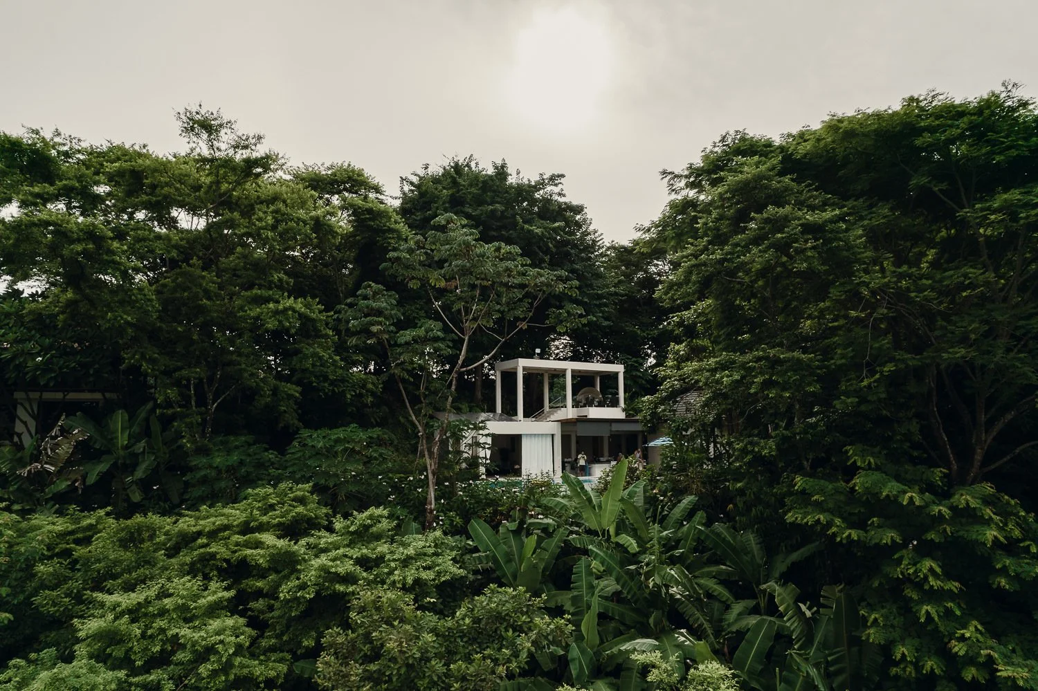 Travel photography of unique airbnb in Santa Teresa, Costa Rica. Cool, modern architecture in the rainforest
