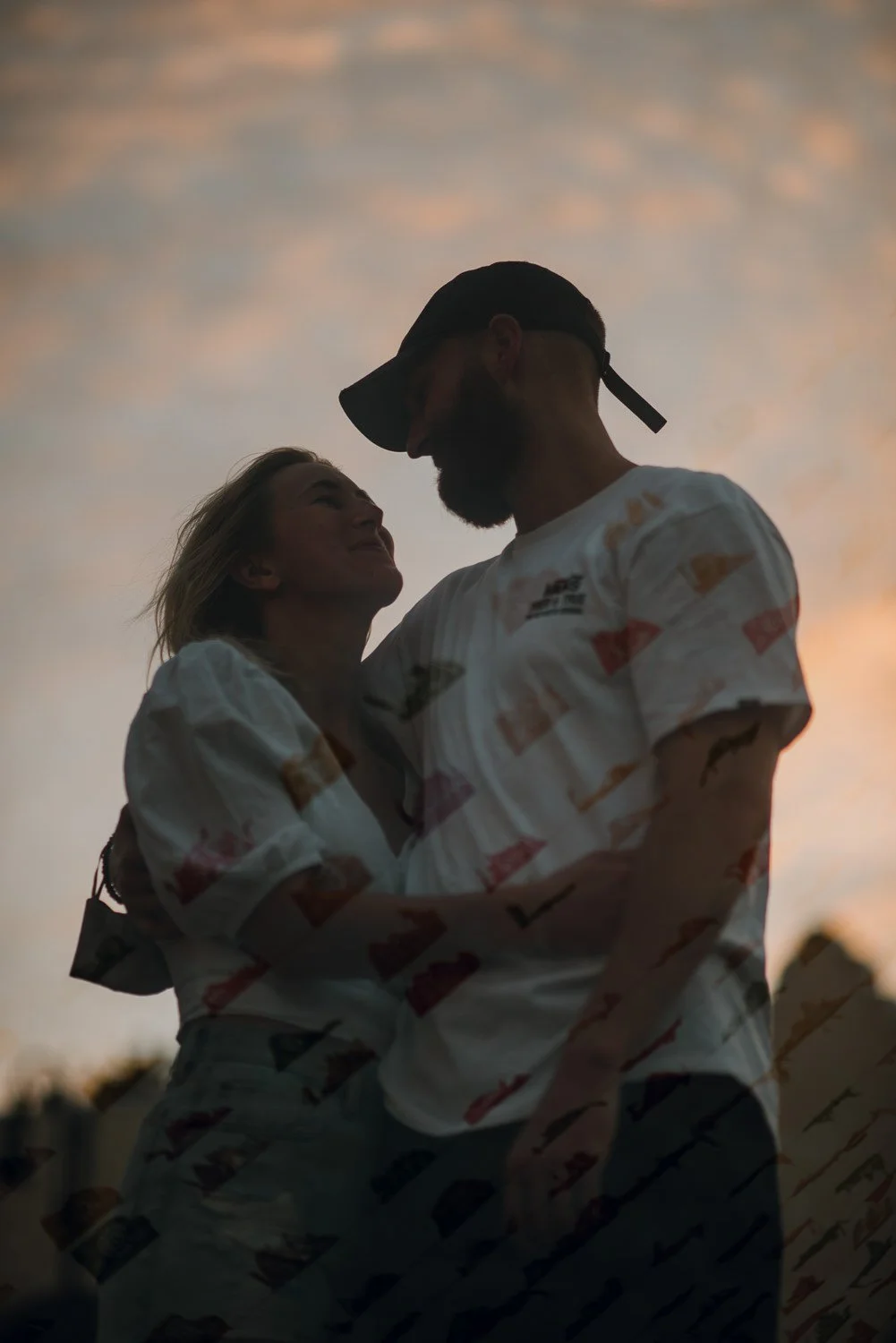 Professional portrait photography - double exposure photo