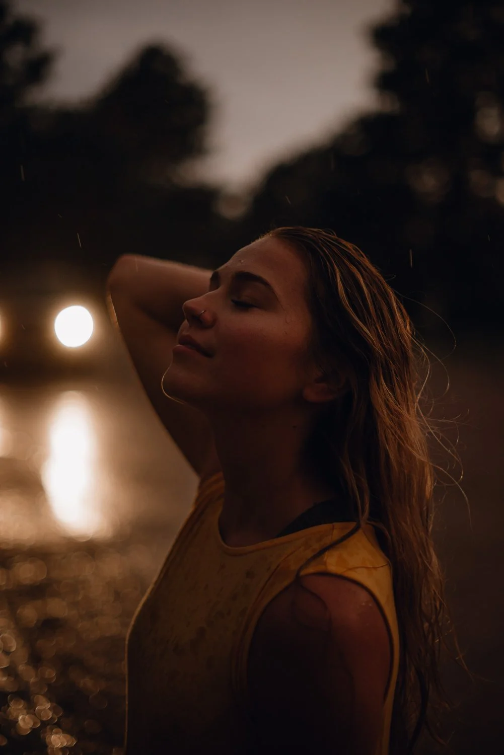 Professional creative portrait photography in Colorado Springs, Colorado - moody rainy portraits of Edee