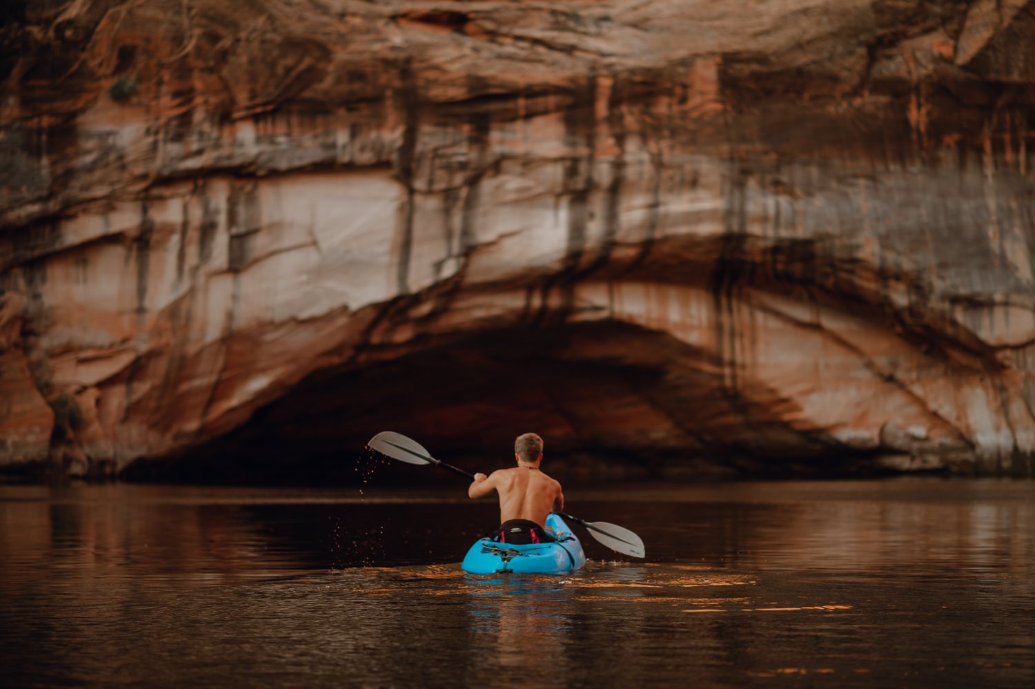 Professional adventure photography at Lake Powell, Utah - lifestyle portrait