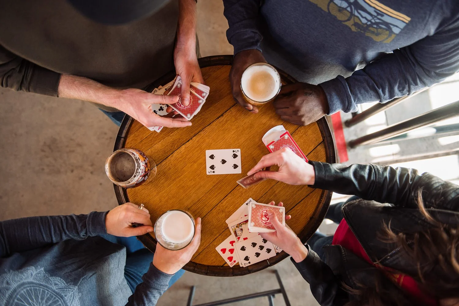 Brand Photography of New Belgium Brewing Company - playing cards beer product