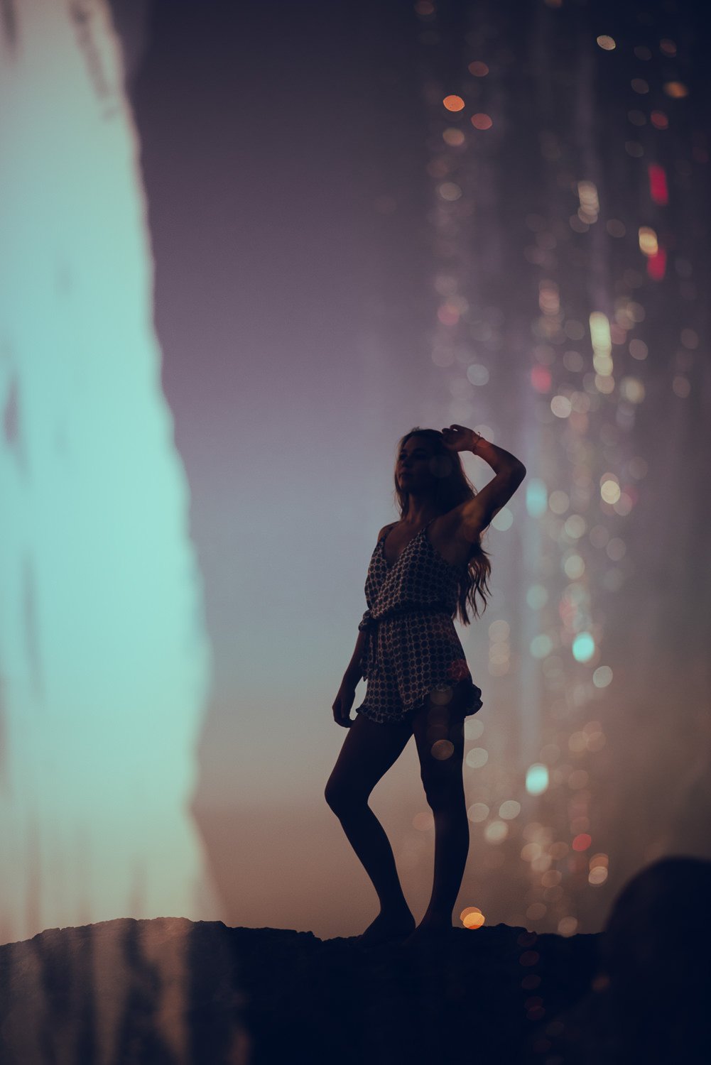 Professional portrait photography - double exposure photo