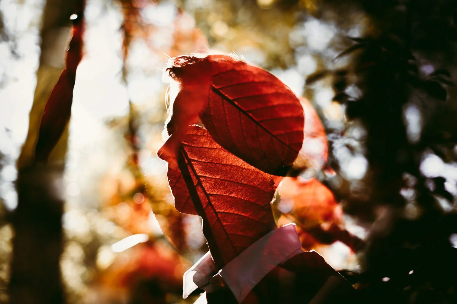 Professional portrait photography - double exposure photo