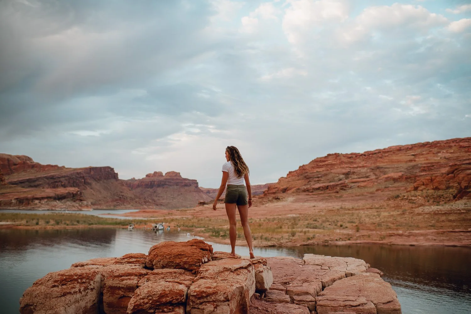 Professional adventure photography at Lake Powell, Utah - lifestyle portrait