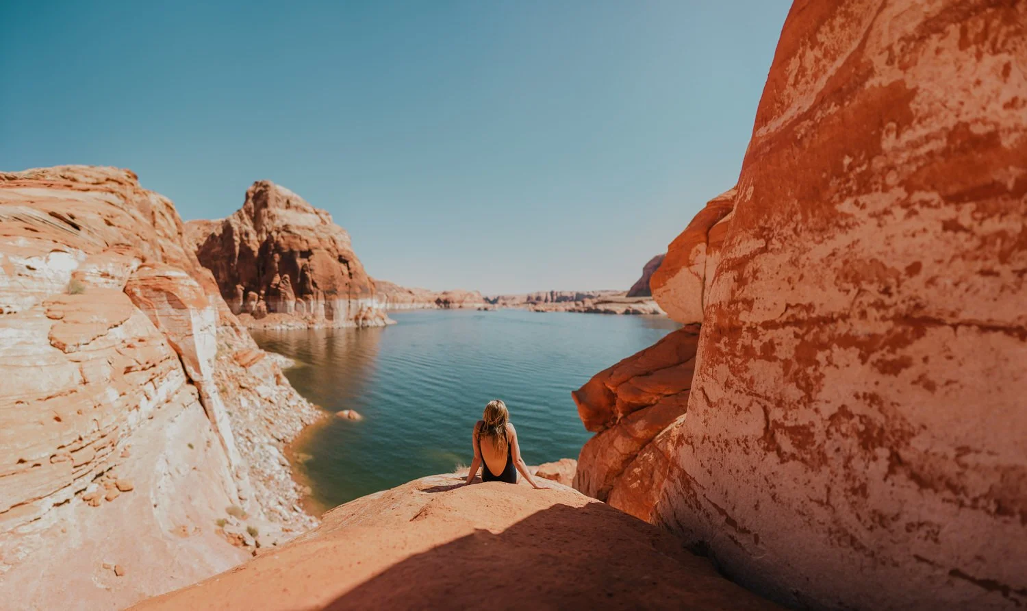 Professional adventure photography at Lake Powell, Utah - lifestyle portrait