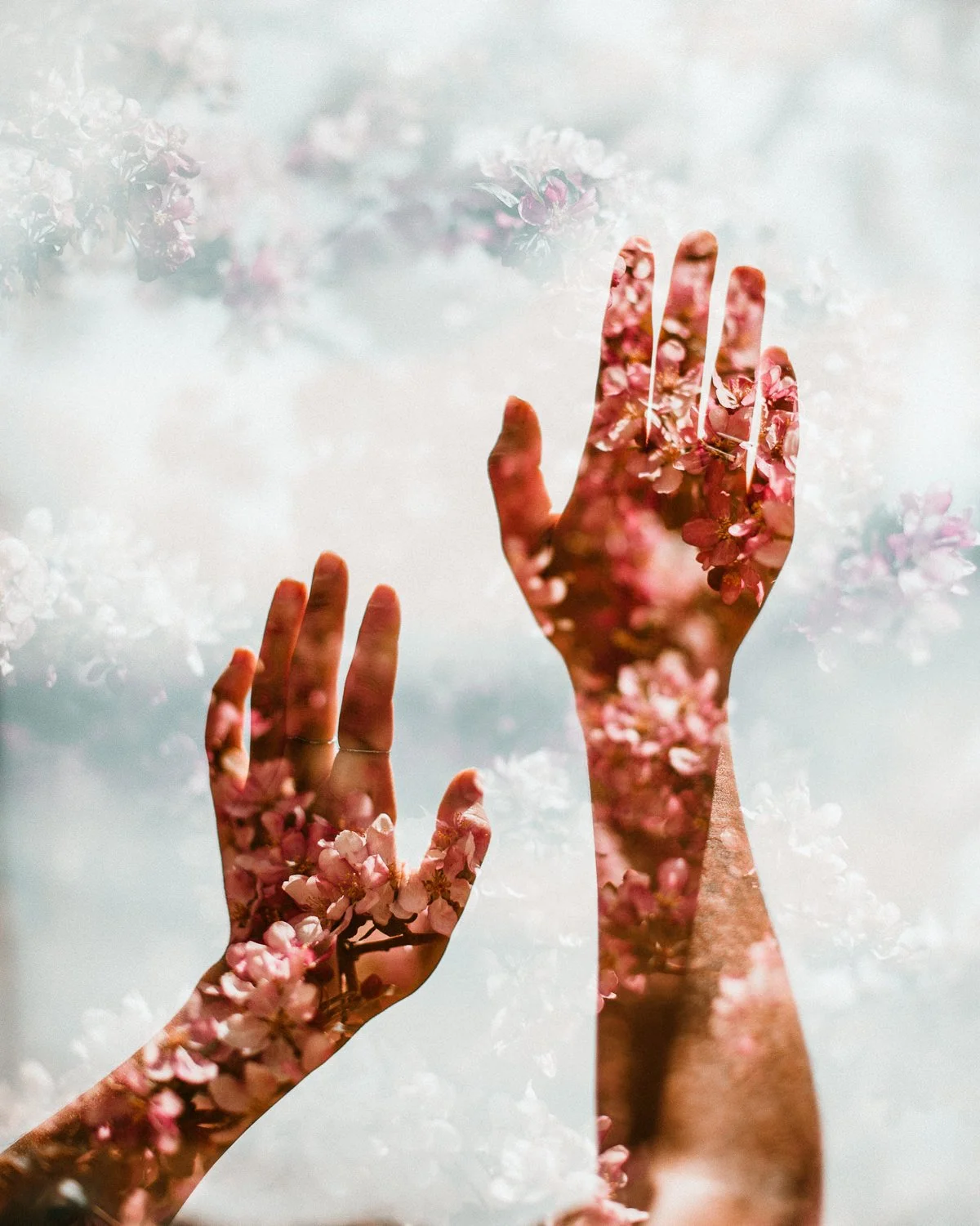 Professional portrait photography - double exposure photo