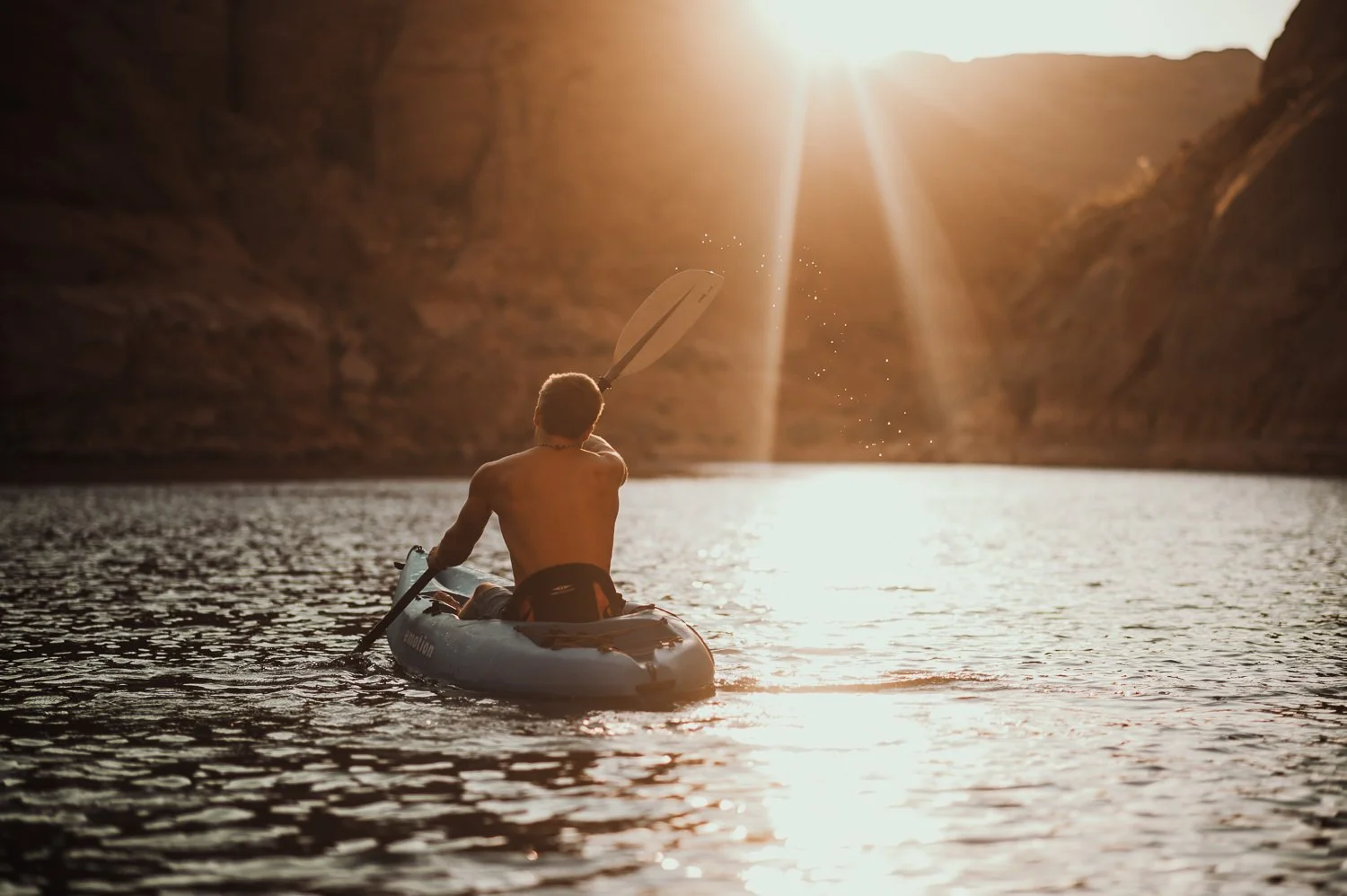 Professional adventure photography at Lake Powell, Utah - lifestyle portrait