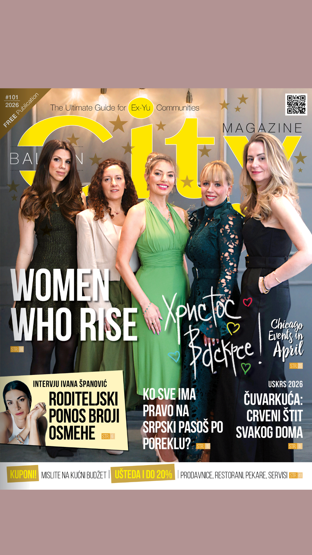 Balkan City Magazine – April 2026 – Women Who Rise — Featuring Draga Culic alongside a collective of inspiring Balkan women leaders, Women Who Rise celebrated entrepreneurship, creativity, philanthropy, and cultural preservation. The feature highligh