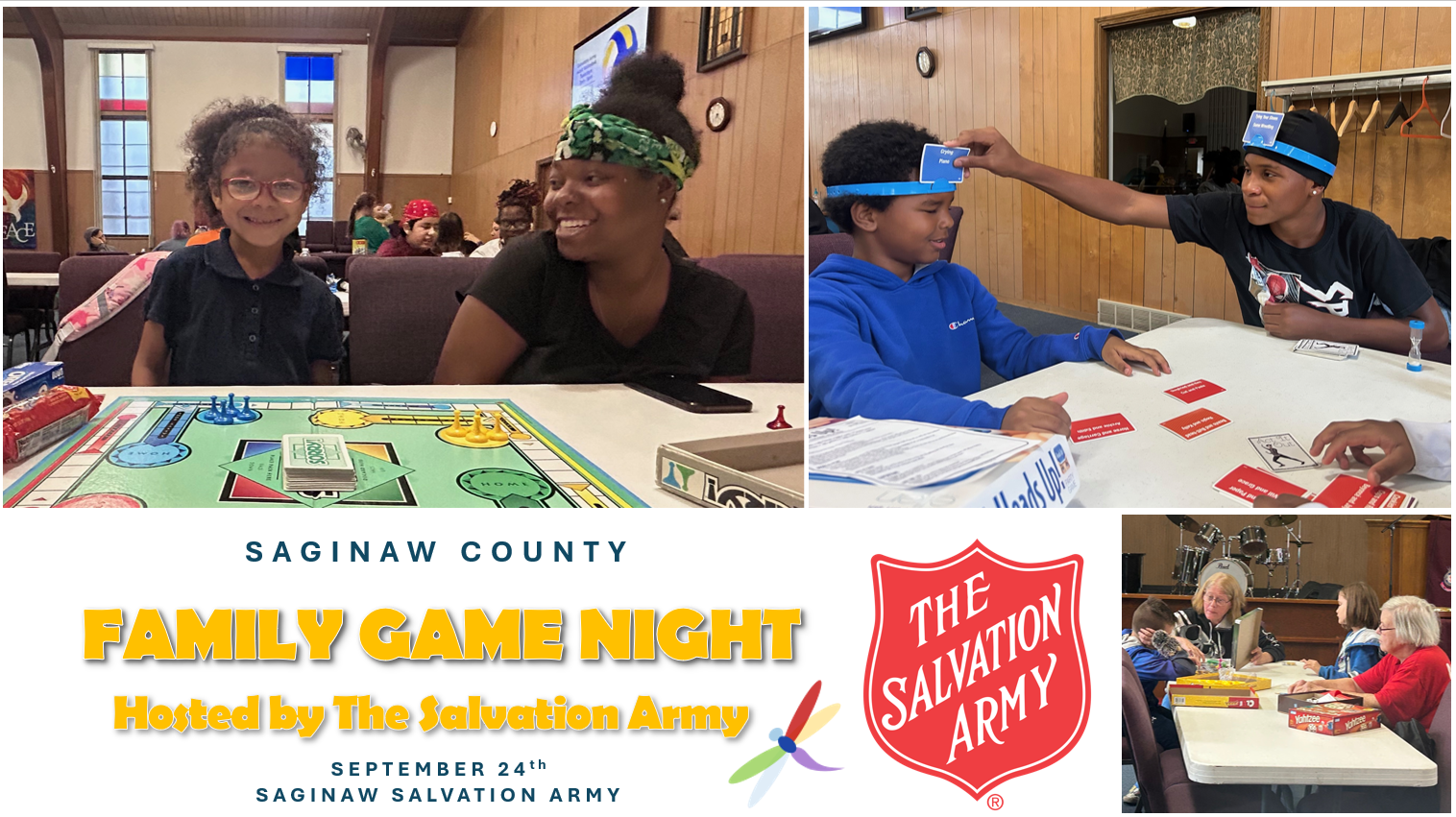 SEPTEMBER: Caregiver Dinner Saginaw County Family Game Night