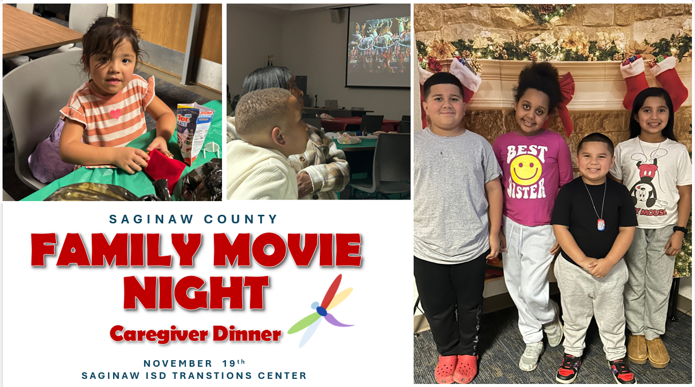 NOVEMBER: Caregiver Dinner Saginaw County Family Movie Night The Polar Express