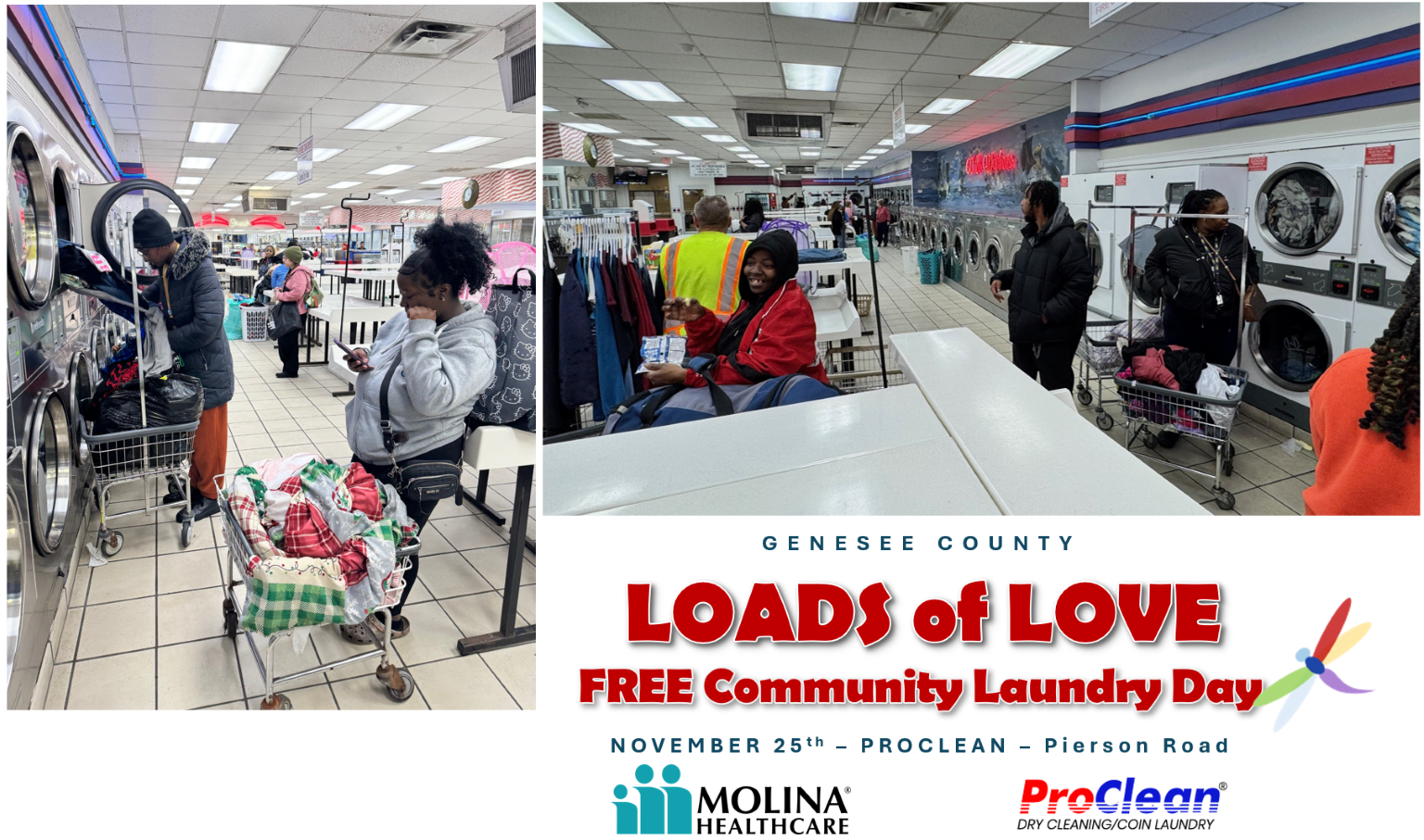 NOVEMBER: Community Event Genesee County Loads of Love Free Community Laundry Day