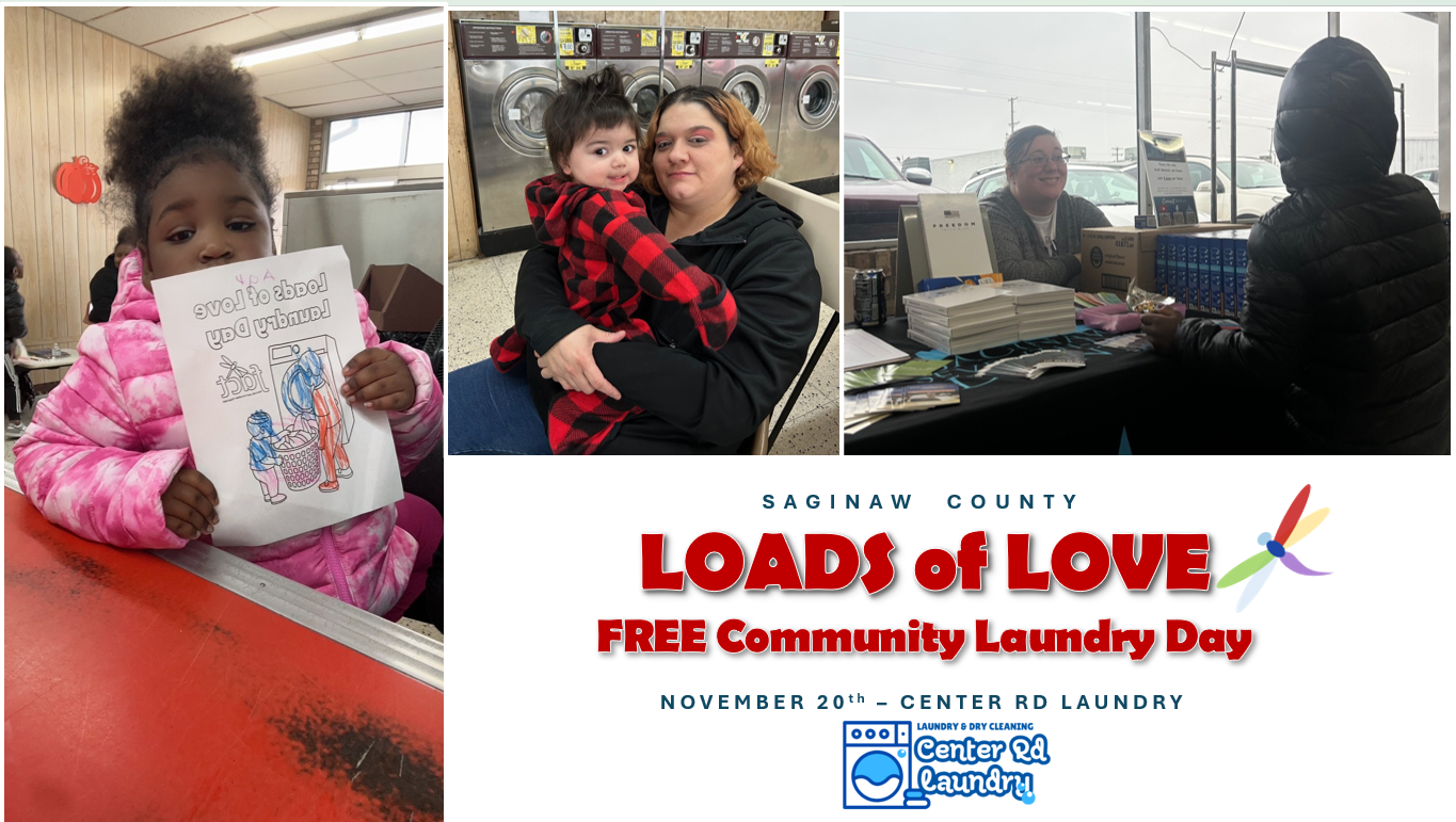 NOVEMBER: Loads of&nbsp;Love FREE Laundry Day Saginaw County