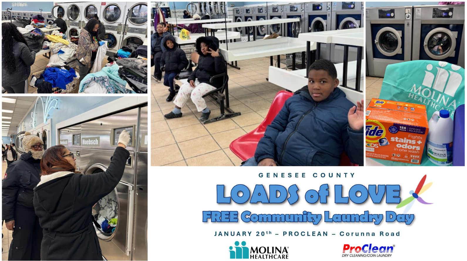 JANUARY: Loads of Love FREE Community Laundry Day Genesee County