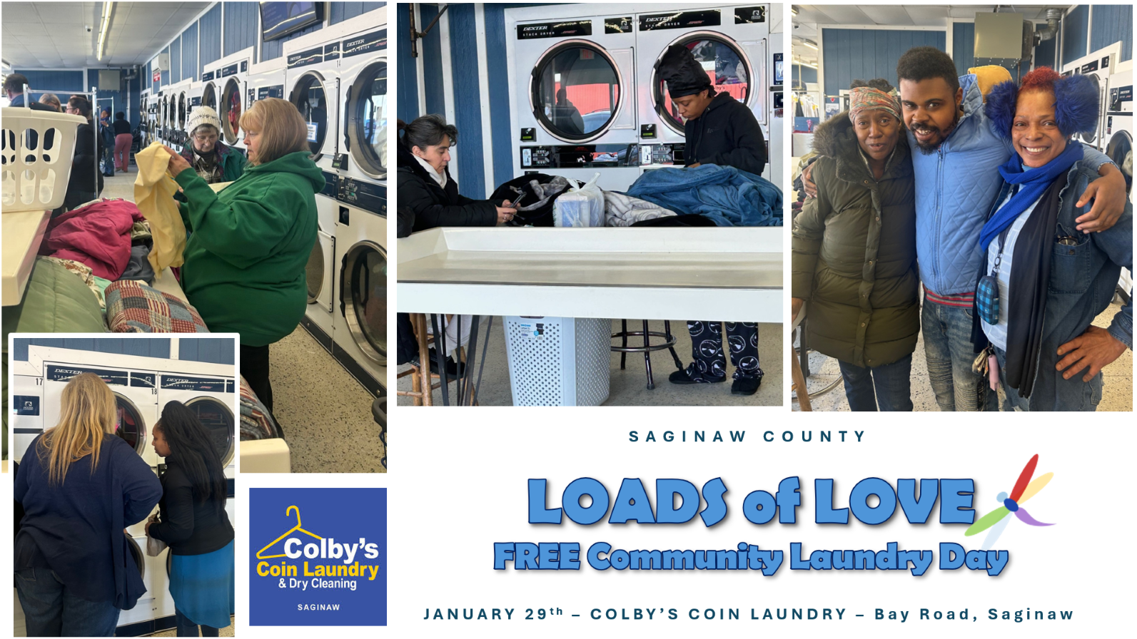 JANUARY: Loads of&nbsp;Love FREE Laundry Day&nbsp; Saginaw County