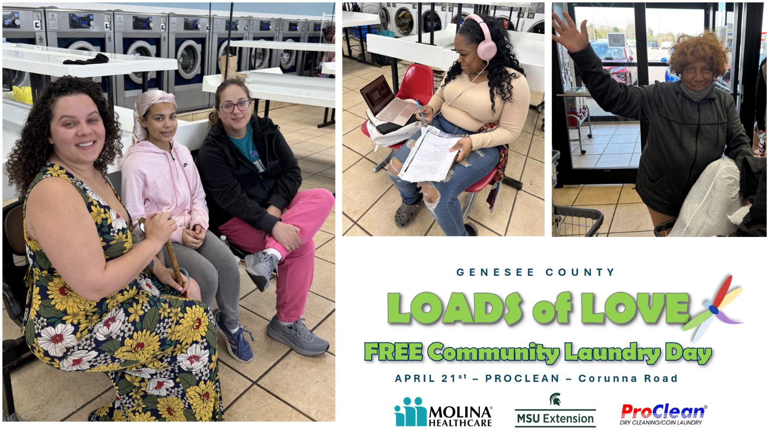 APRIL: Loads of Love Genesee County Loads of Love FREE Community Laundry Day