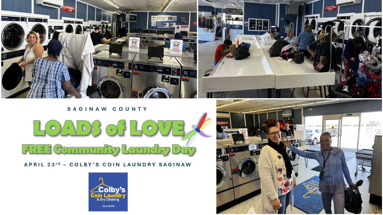 APRIL: Loads of Love Saginaw County Loads of Love FREE Community Laundry Day