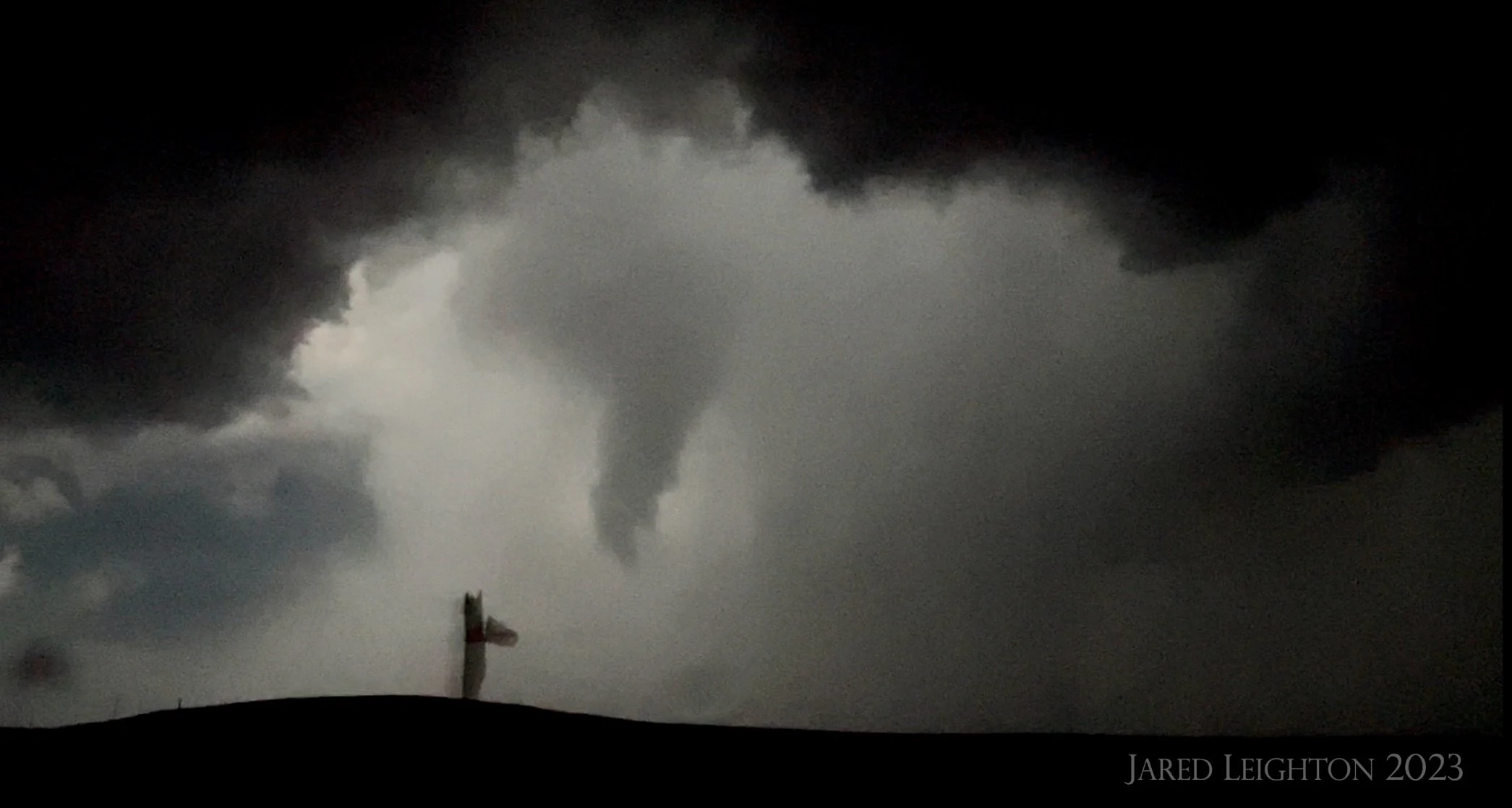 Nighttime tornado just northwest of Strong City, Kansas