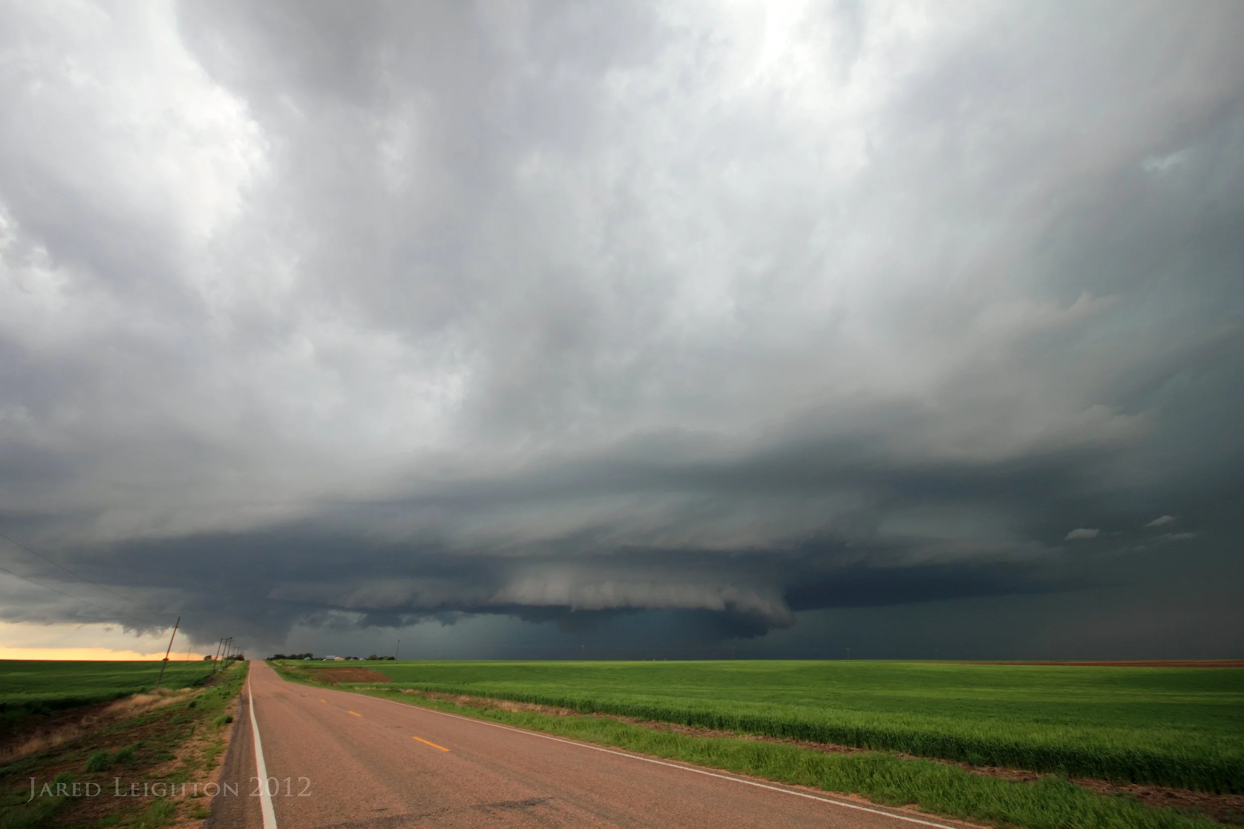 The supercell near Dodge City, Kansas produced some great structure