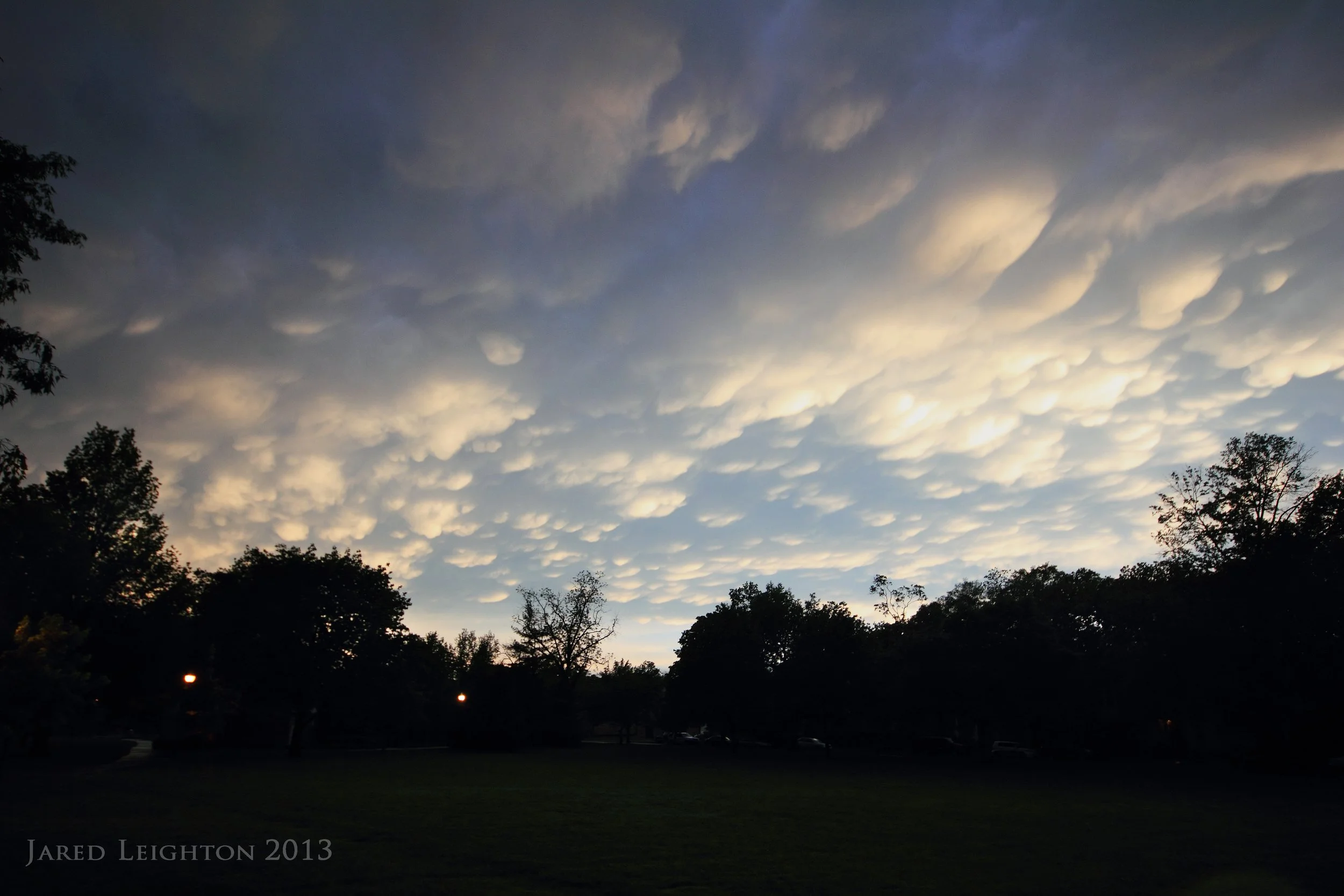 Mammatus over Lawrence, KS