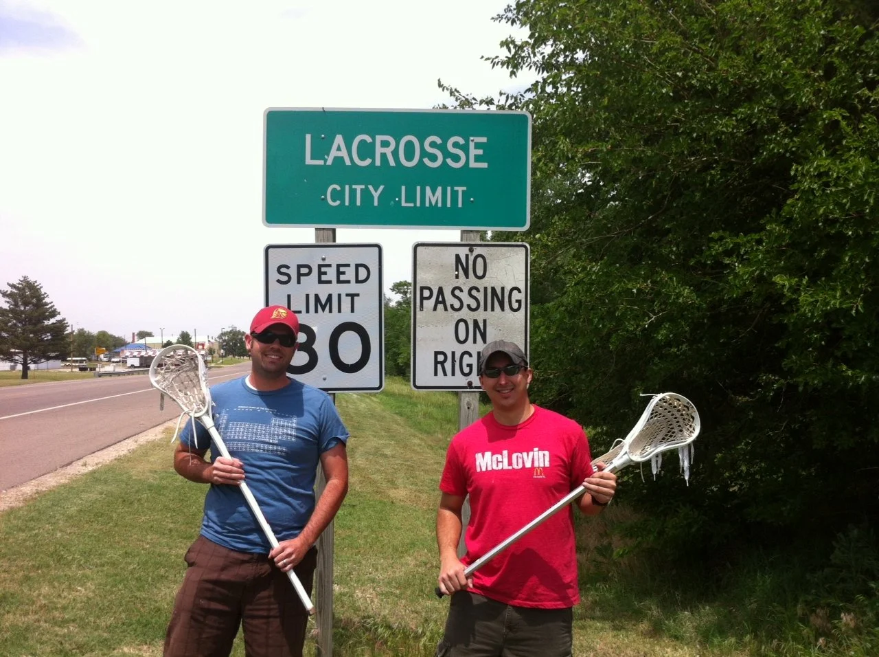 It just so happened we were chasing with Lacrosse sticks in the back. Couldn't let the opportunity pass