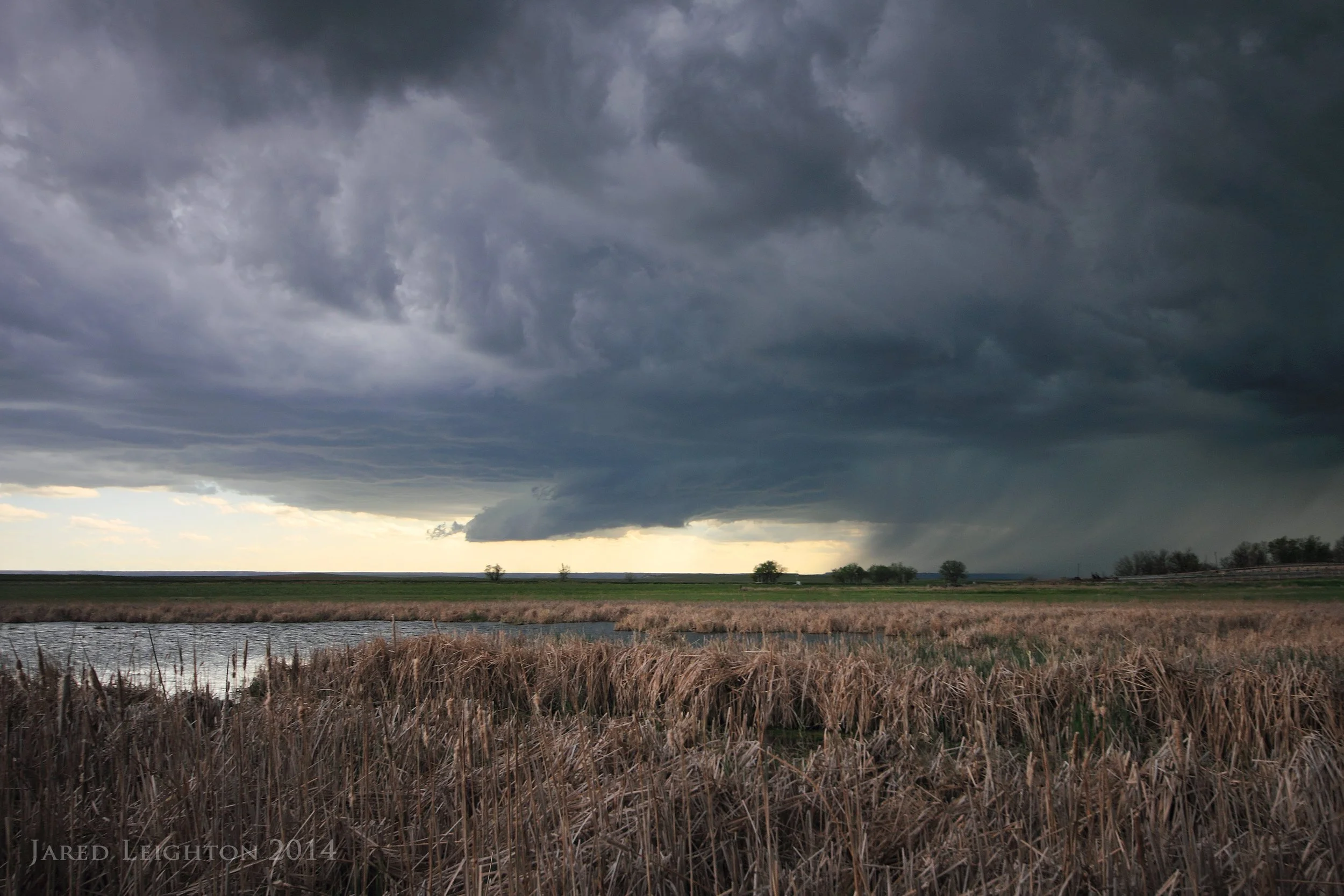 Base of a maturing supercell near Veteran, Wyoming