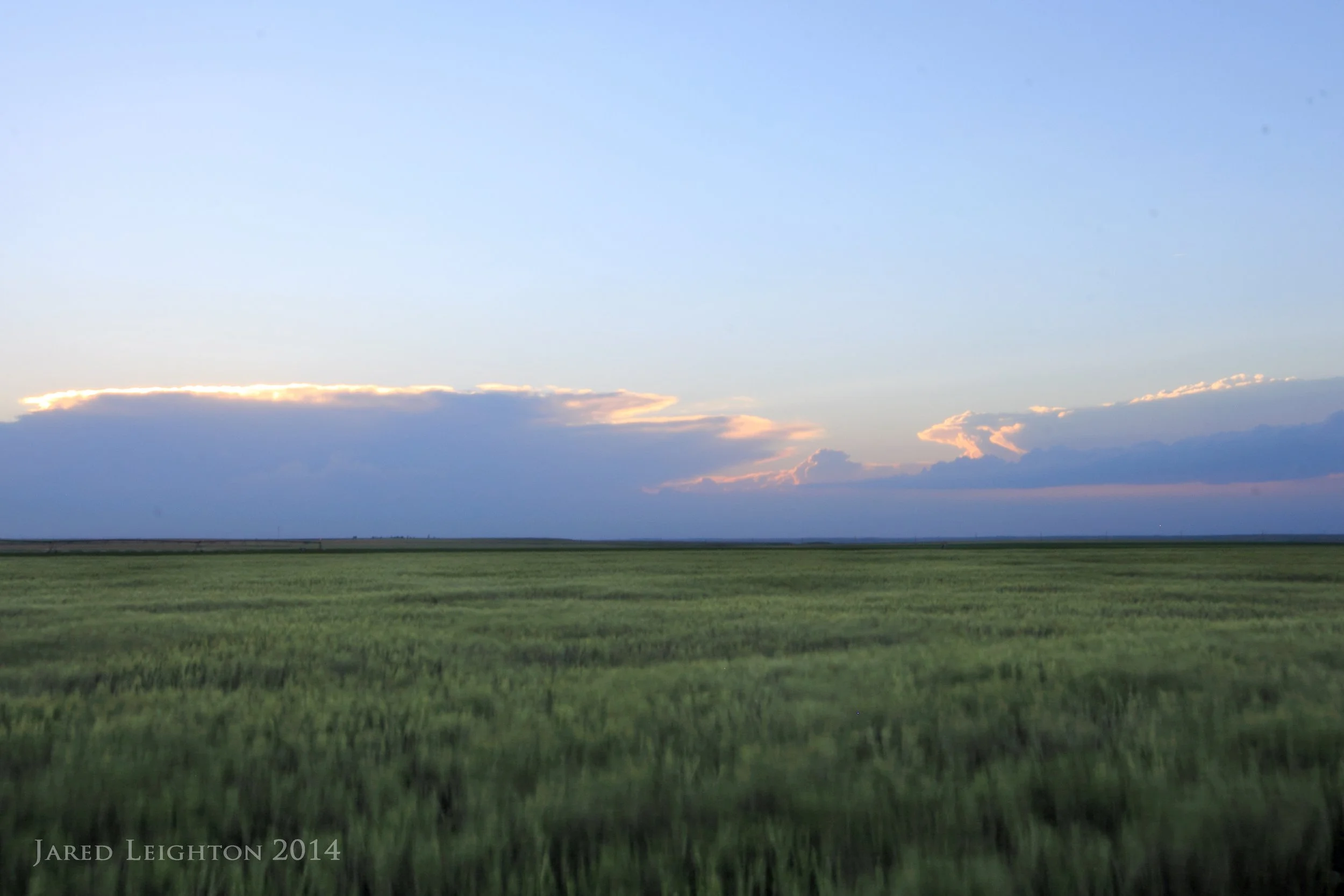 Distant thunderstorms over western Nebraska