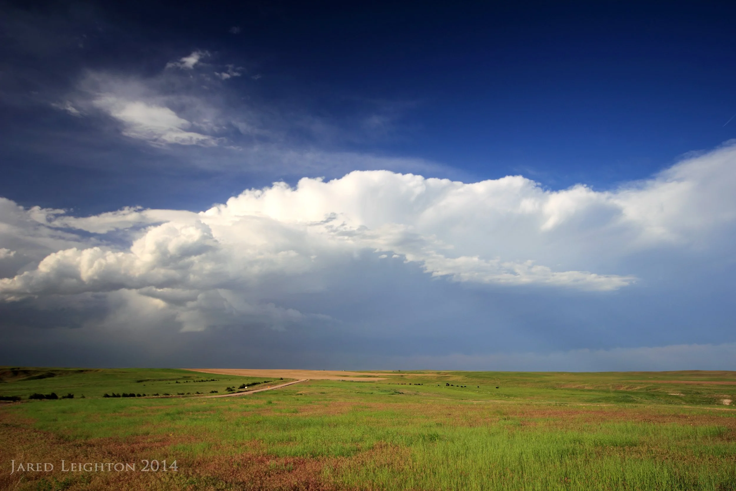 Thunderstorms forming over western Nebraska, near Sidney