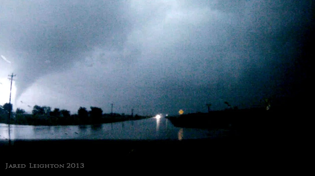 Tornado about to cross Highway 169 near Watova, Oklahoma