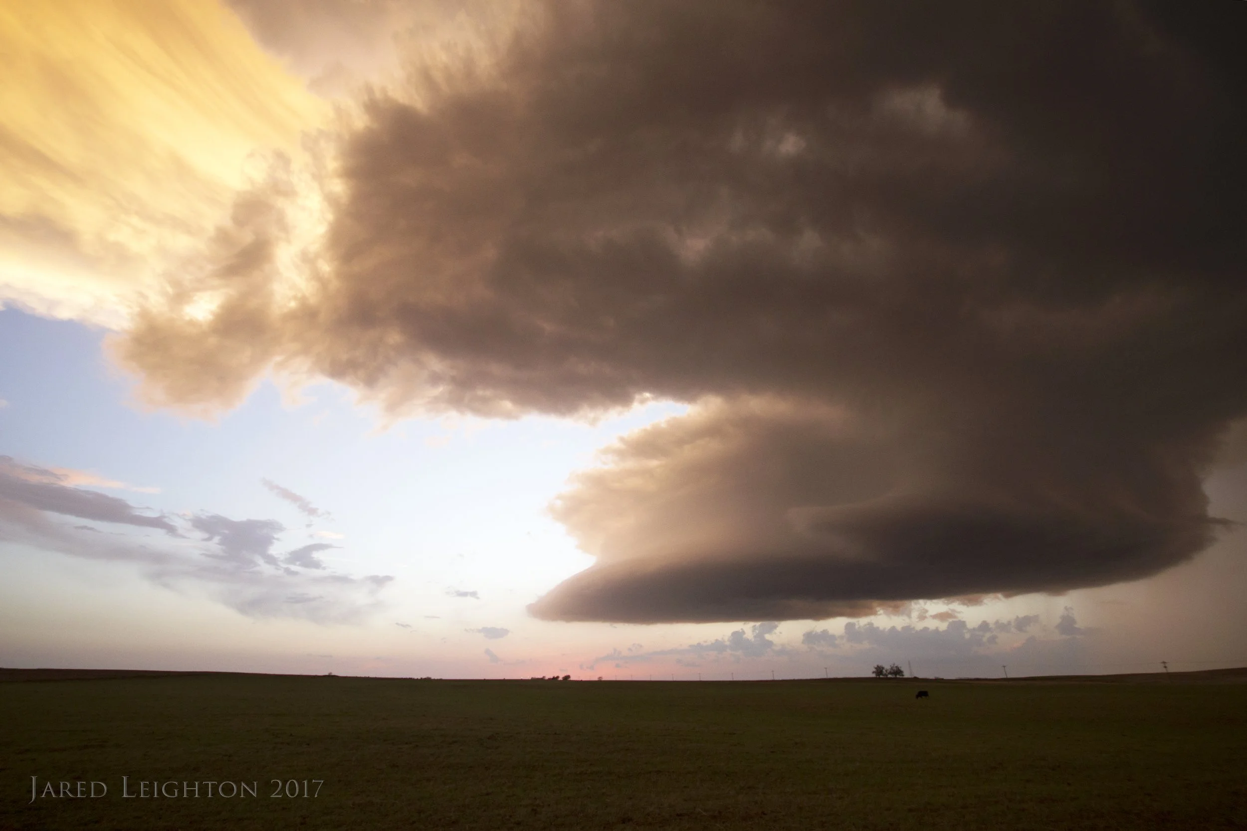 Low precipitation supercell near Coldwater, Kansas