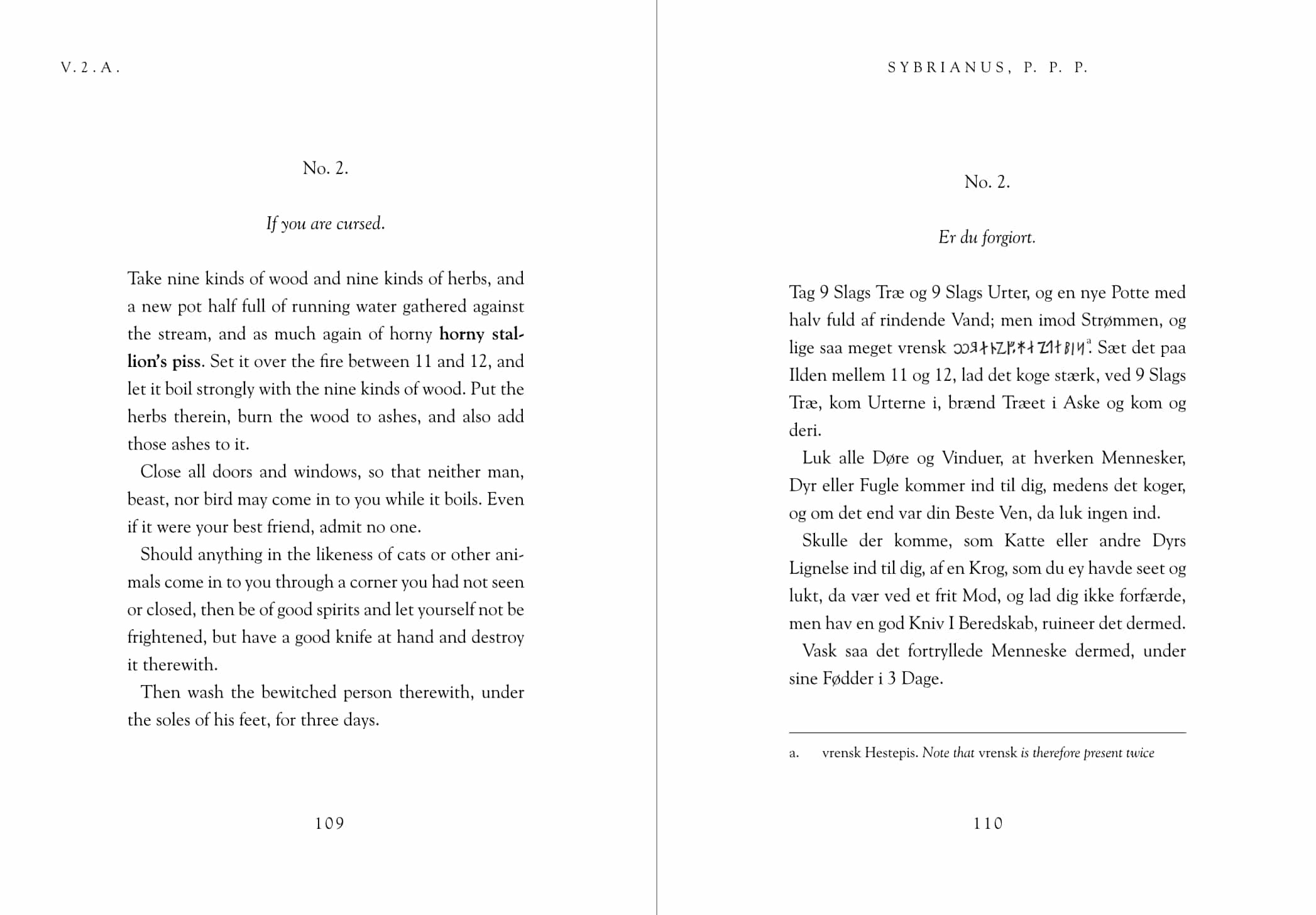 Two pages from Sybrianus, P. P. P.