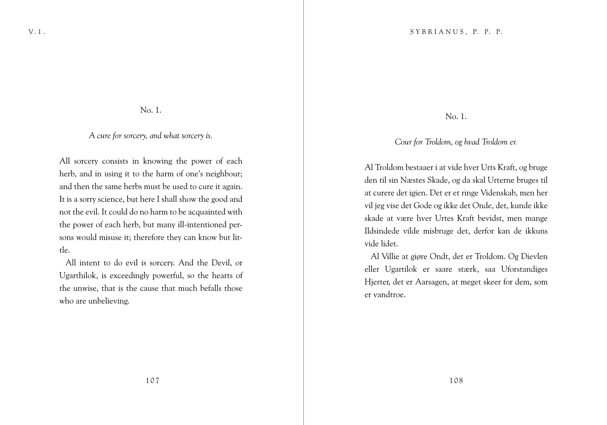 Two pages from Sybrianus, P. P. P.
