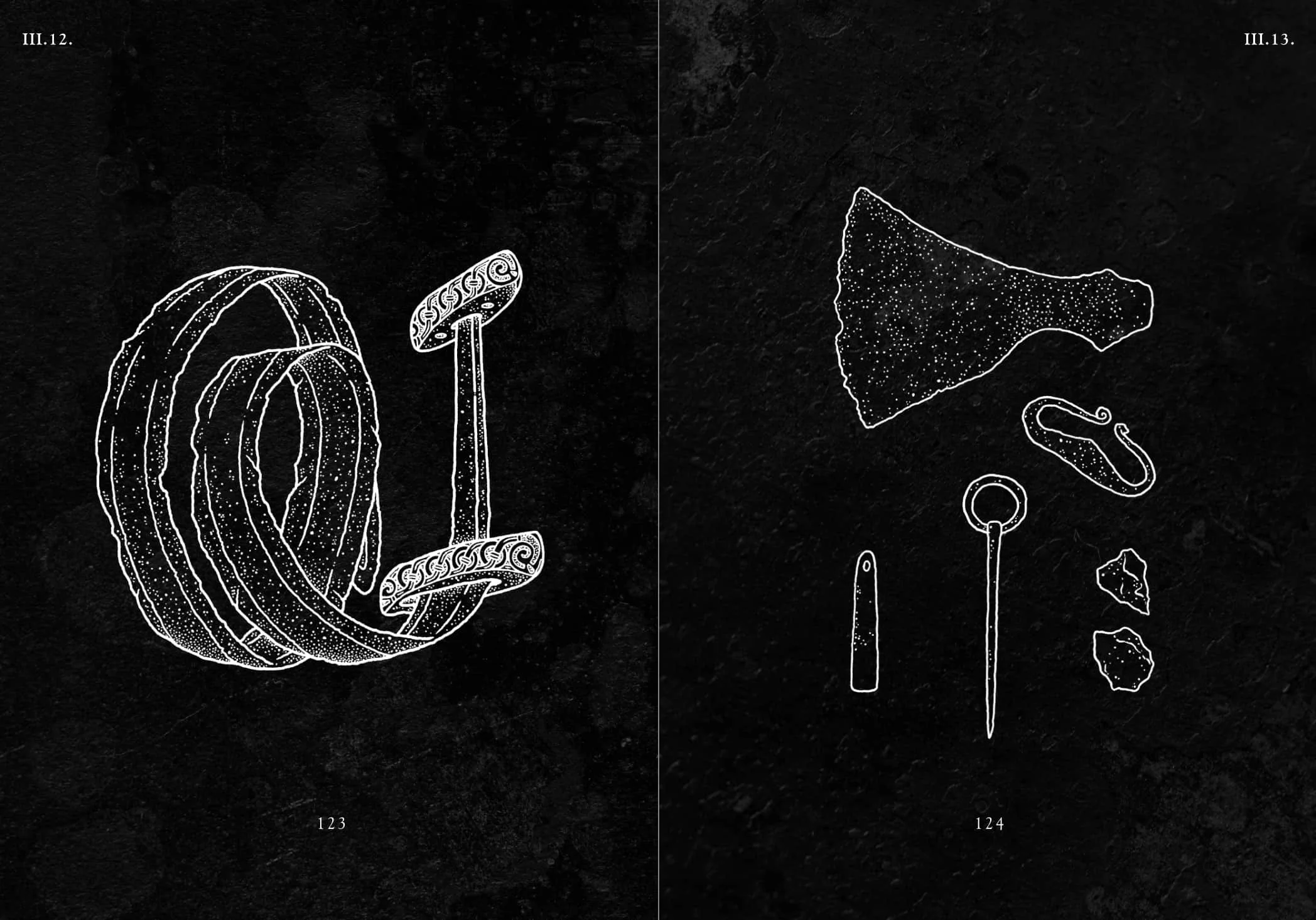 Two pages from "Earth Wounds"