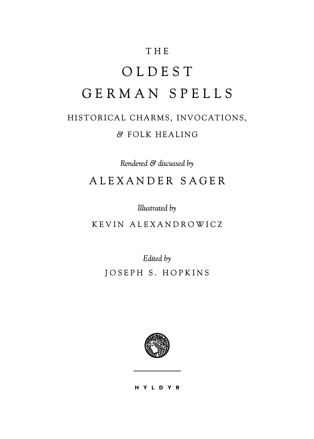 Title page of "The Oldest German Spells"