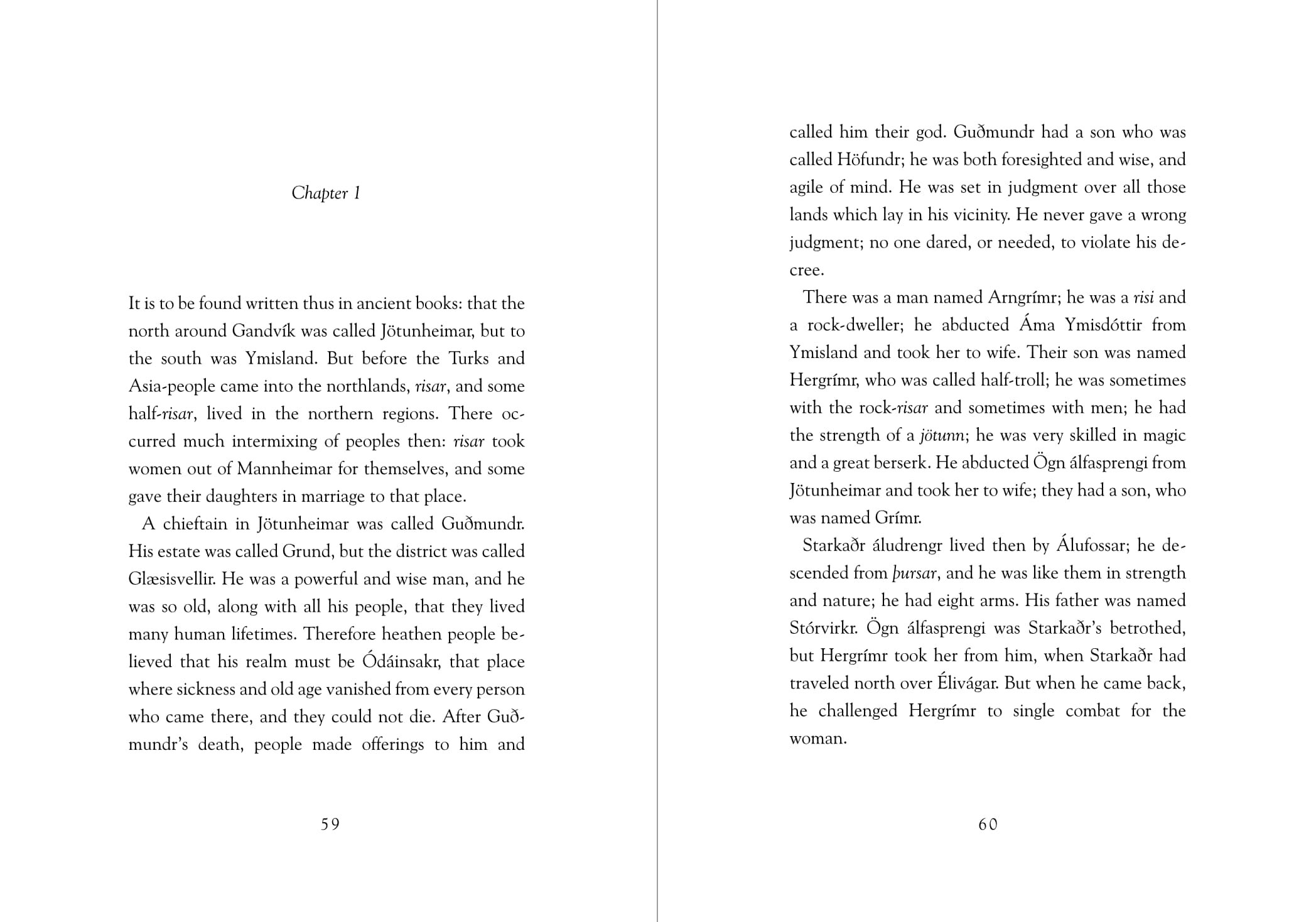 Internal pages of the Saga of Hervör
