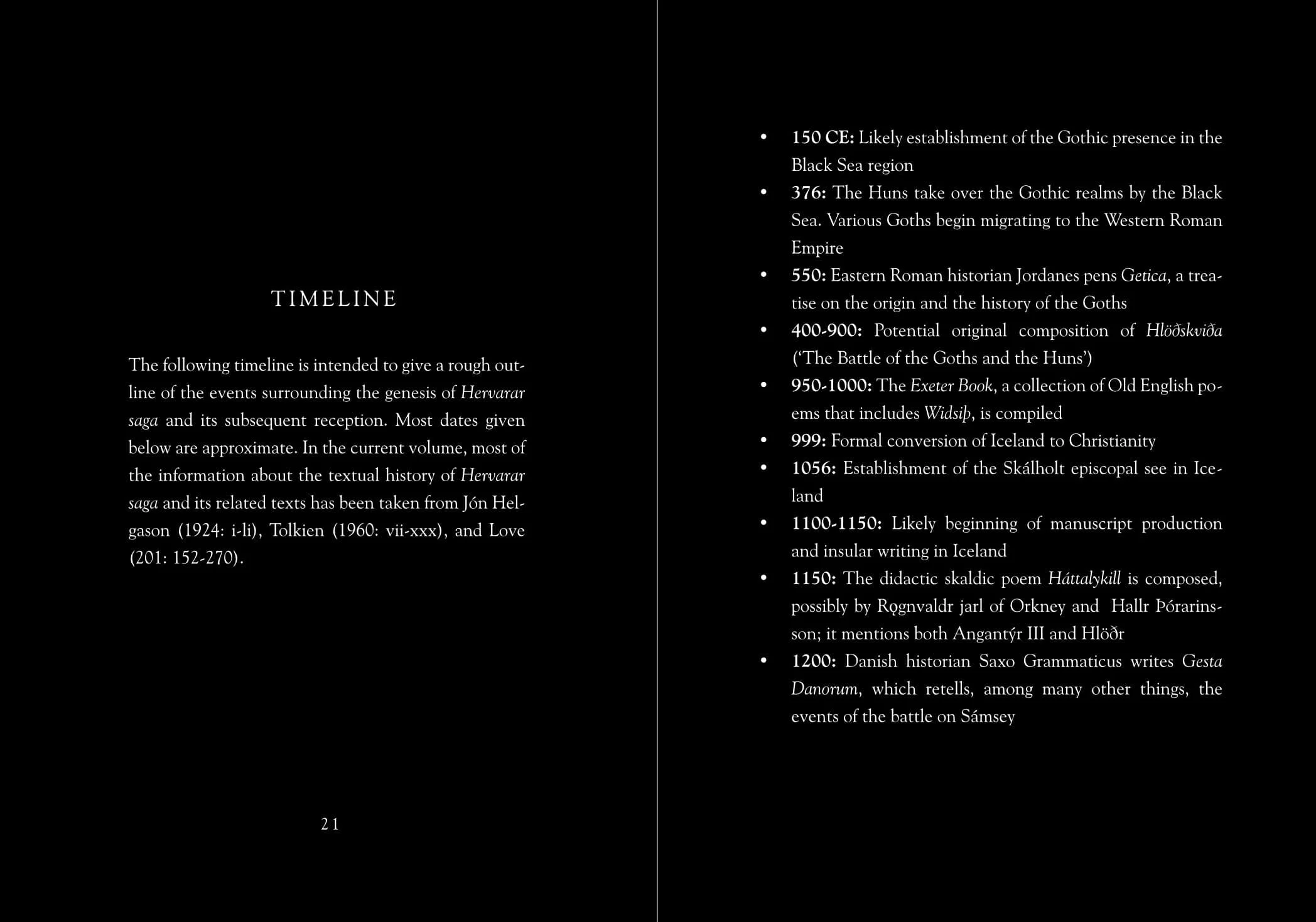 Internal pages of the Saga of Hervör